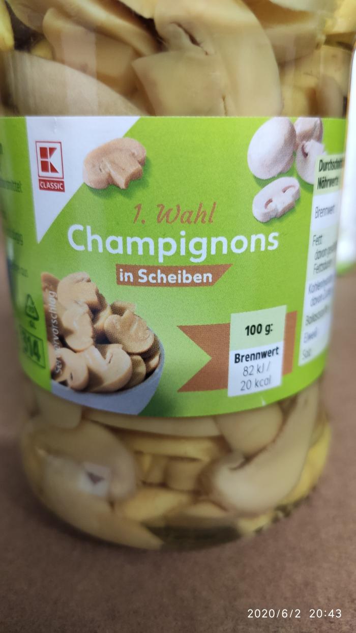 Champignons in Scheiben
