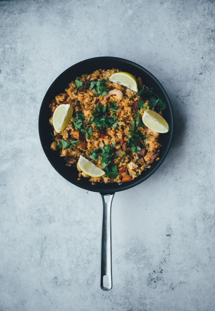 Paella mit Meeresfrüchten